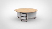 A0310600 01 Creatafel rond 130 Tangara groothandel